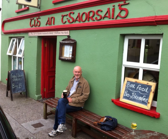 Stopping for a "Pint of Plain" in Ballyferriter