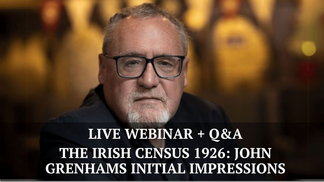 Live Webinar + Q&A - 1926 census