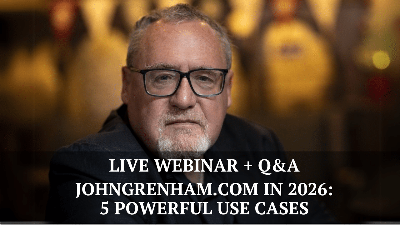 Live Webinar + Q&A - johngrenham in 2026